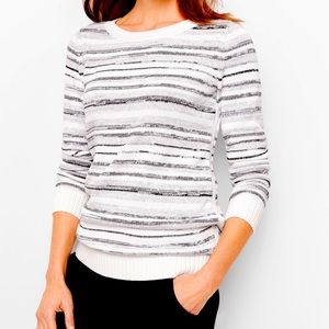 T by Talbots Mixed Yarn Stripe Sweater - XL